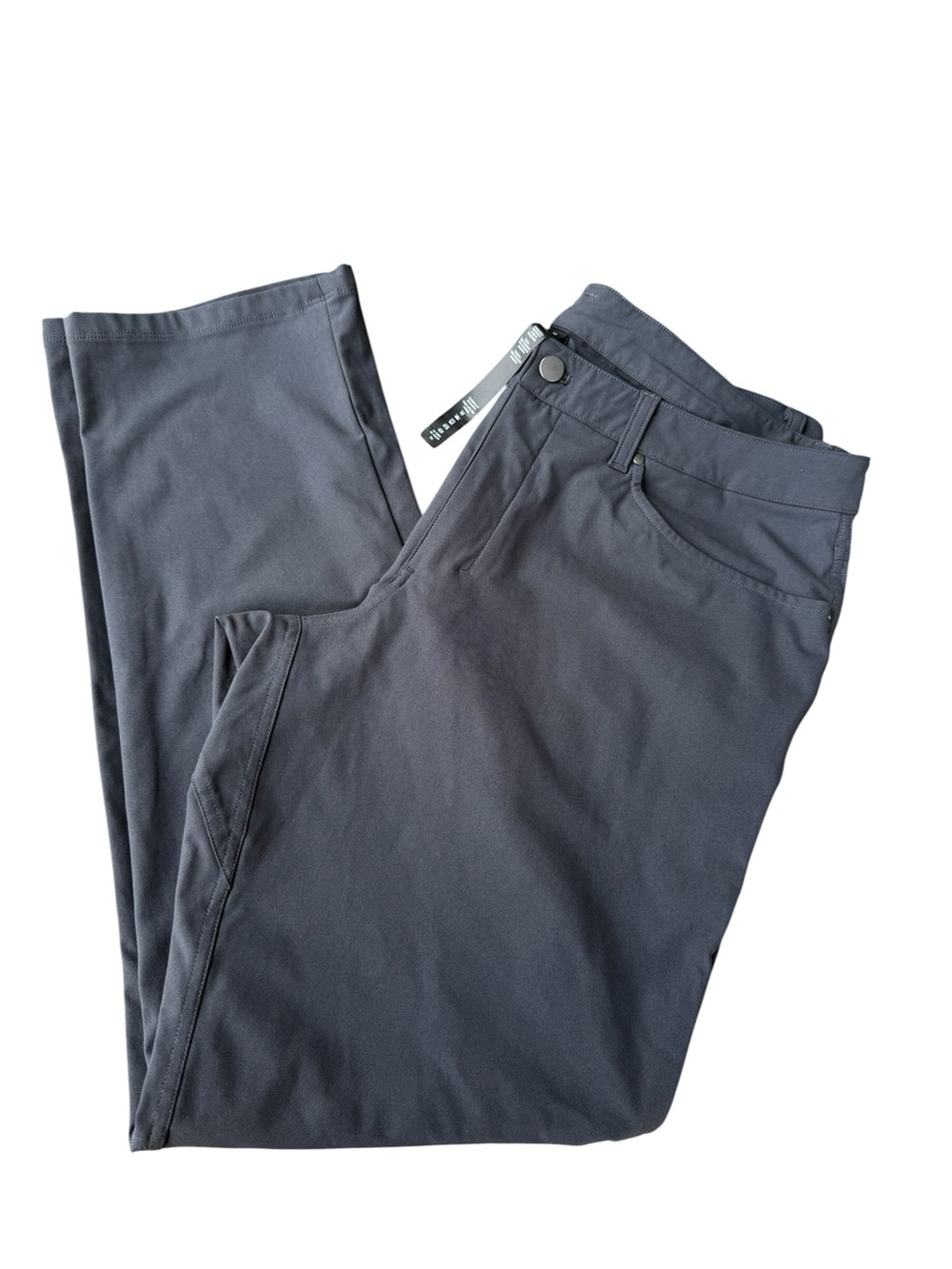Lululemon ABC Classic-Fit Pant 36 Mens Grey Technical 5-Pocket Trousers